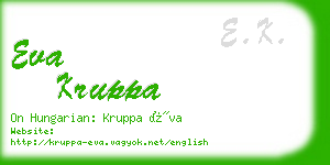 eva kruppa business card